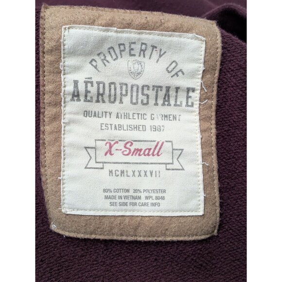 Aeropostale Full Zip Hoodie Adult Size XS Y2K Logo Athletic Division Grunge Cozy - Picture 8 of 11